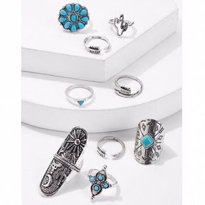 Southwestern 9 Piece Ring Set